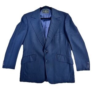 Nino Cerruti Men's‎ Suit Navy Blue Rue Royale Jacket Wool Made in USA